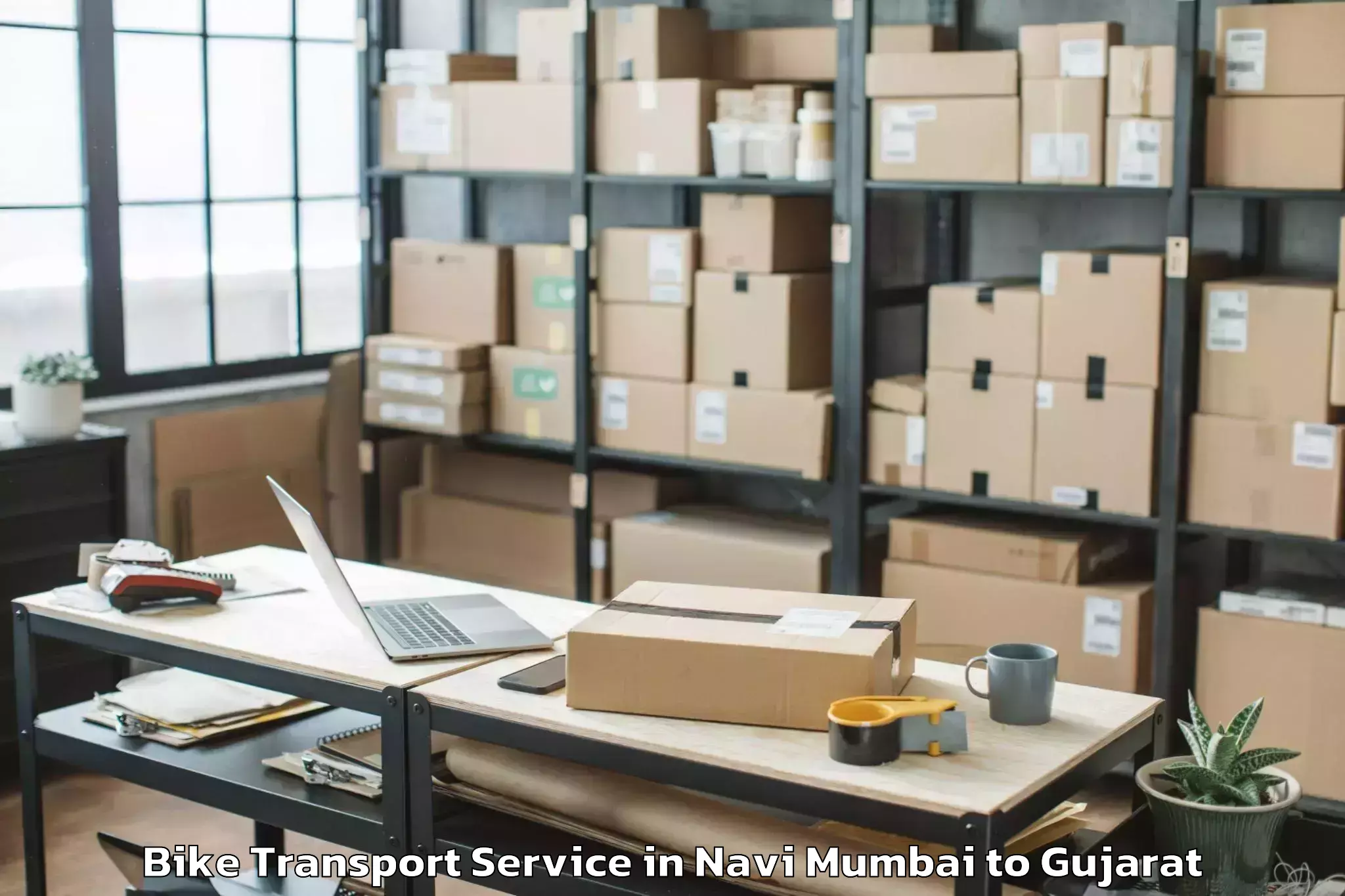 Trusted Navi Mumbai to Chanasma Bike Transport